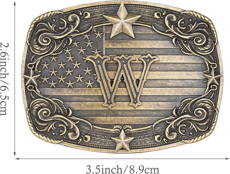Flipslo Store Western Belt Buckle for Men Women Initial Letter A to Z Cowboy Belt Buckle Texas Buckle hebillas vaqueras para hombre - Image 2